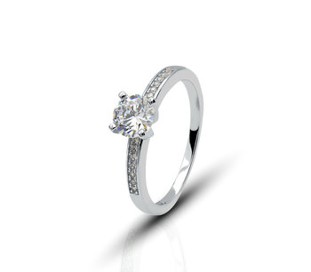 Klasyczny pierścionek zaręczynowy - PERLEI