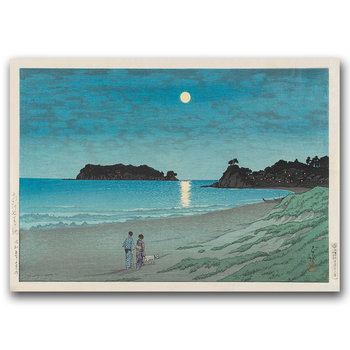 Klasyczny plakat Wiosenny księżyc na plaży A1 - Vintageposteria