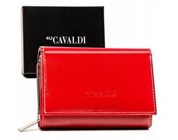 Klasyczny, skórzany portfel damski na zatrzask 4U Cavaldi - 4U CAVALDI