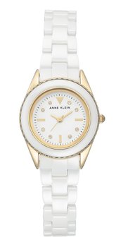 Klasyczny zegarek Anne Klein AK/3164WTGB Gold and White - Anne Klein
