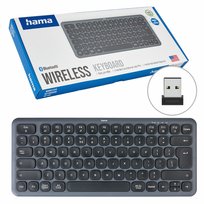 Klawiatura Bezprzewodowa Multi-Device Hama Wk-500 Przycisk Ai Czarno-Szara