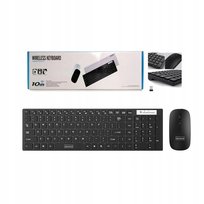 KLAWIATURA I MYSZKA MYSZ BEZPRZEWODOWA ZESTAW CICHA USB Numeryczna SLIM