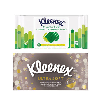 Kleenex, Chusteczki higieniczne Ultra Soft, 64 szt+Wet Wipes, 24szt. - Kleenex