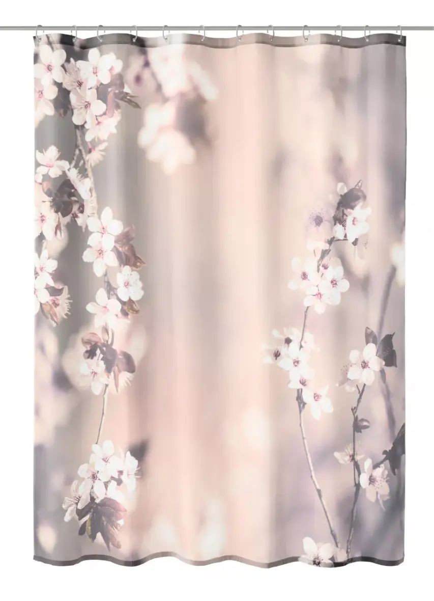 Фото - Душова шторка Kleine Wolke Blossom Tekstylna Zasłona prysznicowa rózowy 180x200 cm 