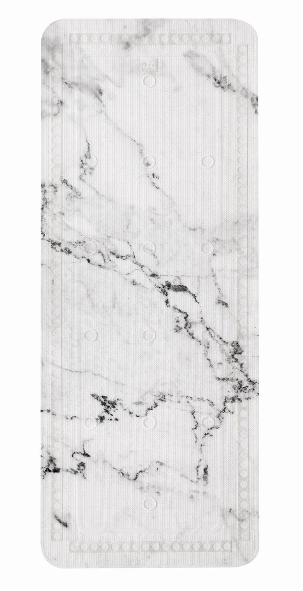 Tappeto Antiscivolo Per Vasca Da Bagno Kleine Wolke Java-Plus – 36x92 Cm, Bianco, Senza PVC, Con Ventose, Igienico E Facile Da Pulire
