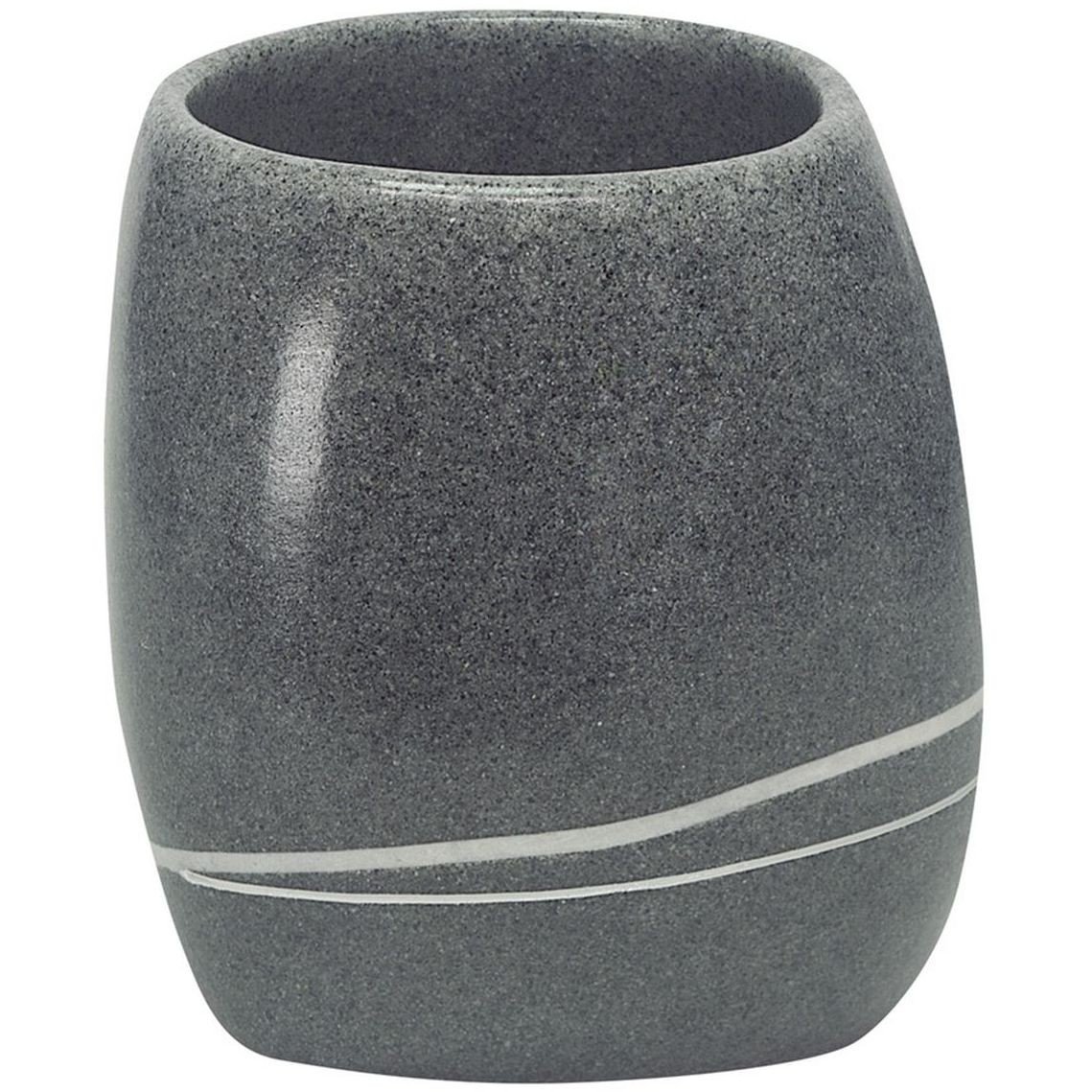 Gobelet à Brosse à Dents Kleine Wolke - Design Pierre Gris Polyrésine - 40 X 30 X 10 Cm - Qualité Durable, Entretien Facile - Pour Salle De Bain