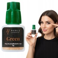 Klej do przedłużania rzęs czarny szybkoschnący Noble Lashes Green 3ml Noble Lashes