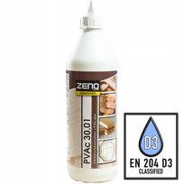 Klej wikol zeno d3 1kg przezroczysty profesjonalny klej do drewna