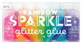 Klej z brokatem Rainbow Sparkle, 6 sztuk - Kolorowe Baloniki