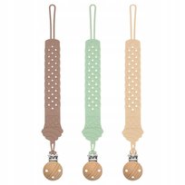 Klips Do Smoczka Silikonowy Zawieszka Gryzak Zestaw 3 Sztuki Plecione Wzory