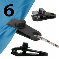 Klipsy Spinacze Klamerki Zatrzask Mocowanie Naciąg Namiotu Plandeki 6 Szt.