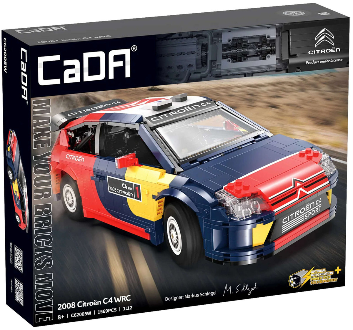 Фото - Конструктор CaDa KlocCADA wyścigówka Samochód wyścigowy Citroen C4 WRC Auto sportowe 1569 e 