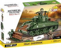 Klocki COBI 3126 czołg SHERMAN M4A1 podstawowy, amerykański czołg średni