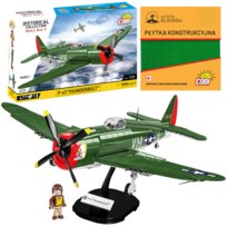 KLOCKI COBI 5737 Samolot P-47 Thunderbolt HC WW2 477 El. + PŁYTKA