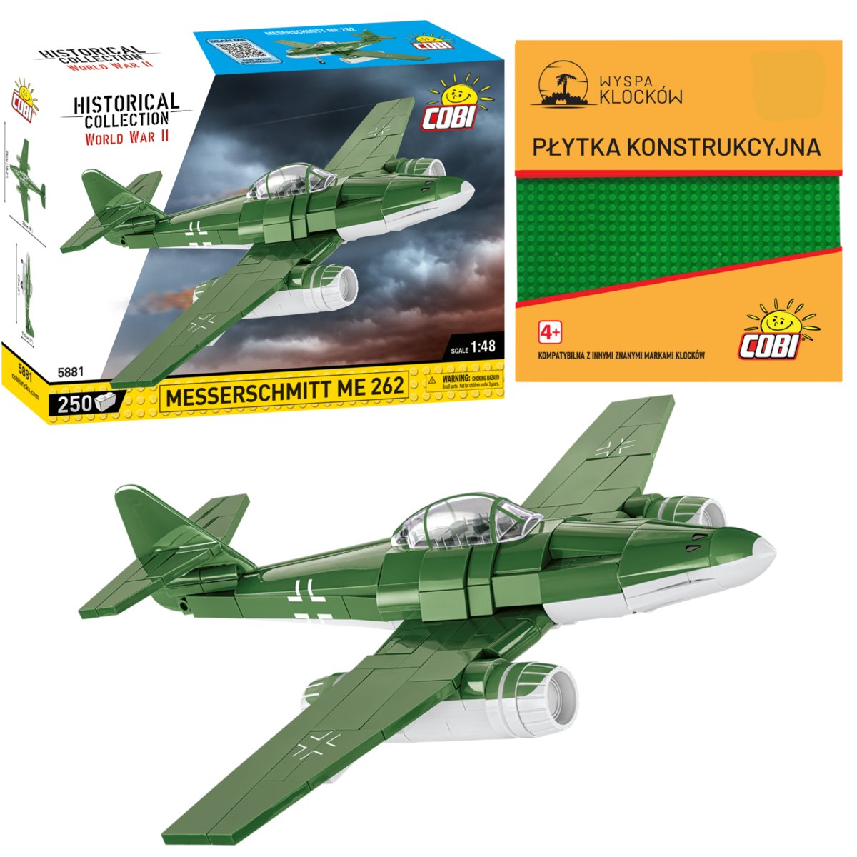 Klocki Cobi 5881 Samolot Myśliwiec Messerschmitt Me262 250el - COBI ...