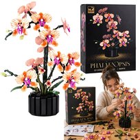 Klocki DIY Storczyk Orchidea 866 el. - kwiat 3D, prezent dla kobiety