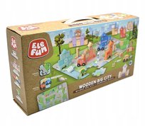 Klocki drewniane EleFun Wooden Big City Drewniane Miasto 115 elementów