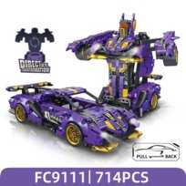Klocki Forange FC9113 Auto + Robot 2w1 696 el. Pull-back 6+