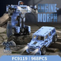 Klocki Forange FC9119 Auto + Robot 2w1 968 el. Pull-back 6+