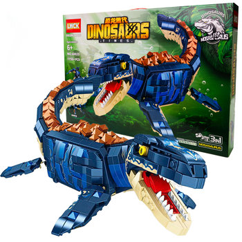 Klocki konstrukcyjne 3W1 Dinosaur World Jurassic zestaw Mosasaurus 1156EL - GD SHOP COMPANY