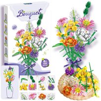 Klocki Konstrukcyjne 900 El. Bukiet Kwiaty Zestaw dla Dorosłych i Dzieci 6+