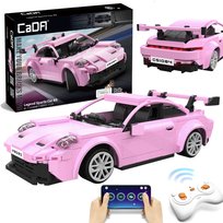 Klocki Konstrukcyjne CaDA Auto Sportowe różowy samochód Wyścigowy Legand Sports Cars RS Wyścigówka 280 elementów RC Dual Mode