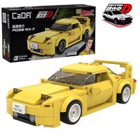 Klocki Konstrukcyjne CaDA Double Eagle Race Car Samochód Mazda FD35 RX-7 żółte auto 278 elementów CaDa