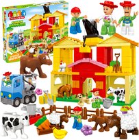 KLOCKI KONSTRUKCYJNE FARMA EDUKACYJNA DOMEK FARMERA 126 EL. PREZENT DZIECI Bounn