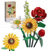 KLOCKI KONSTRUKCYJNE KWIATY DO WAZONU KWIAT PUZLE BUKIET KWIATÓW 568