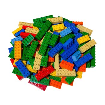 Klocki konstrukcyjne LEGO® DUPLO® 2x4, 2x6, 2x8 w różnych kolorach - 3437 3011 4199 NOWOŚĆ! Ilość 250x - LEGO
