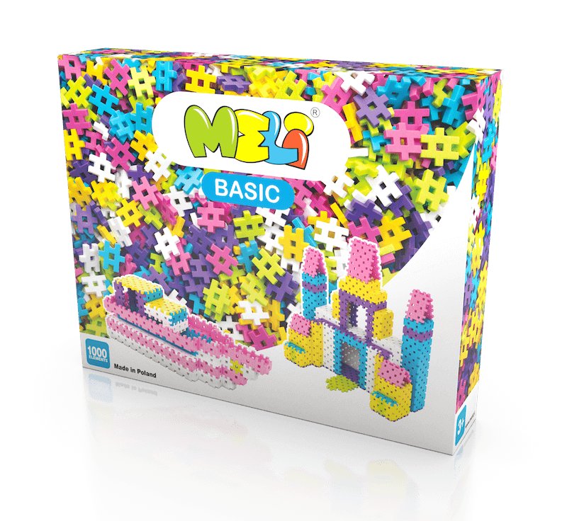 Klocki konstrukcyjne Meli Basic Pink 1000 el.