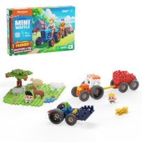 Klocki konstrukcyjne, Mini Waffle Farmer, Marioinex, Traktory I Wypasiona Łąka, 100 elementów Marioinex
