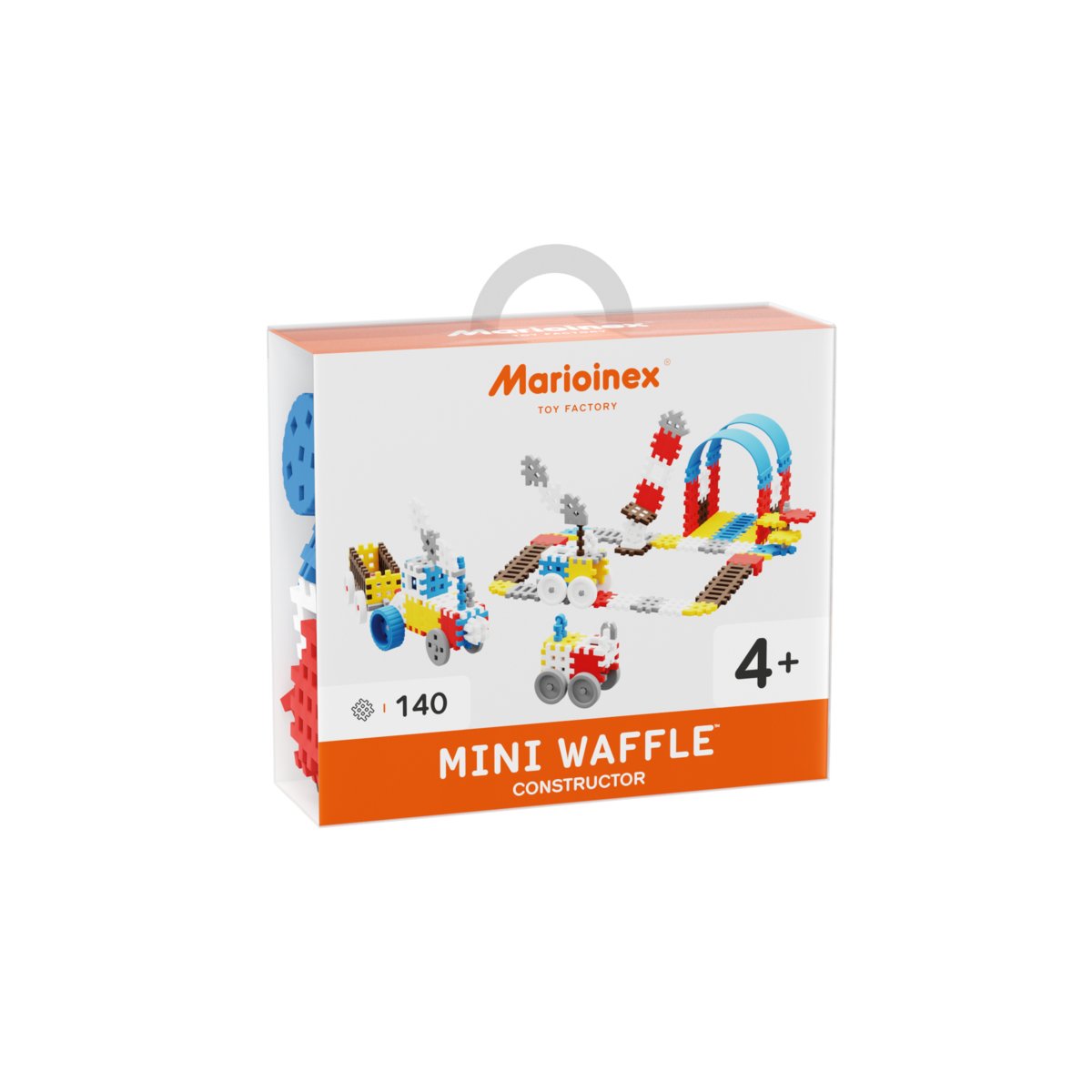 Klocki konstrukcyjne Mini Waffle Konstruktor, Marioinex, 140 elementów