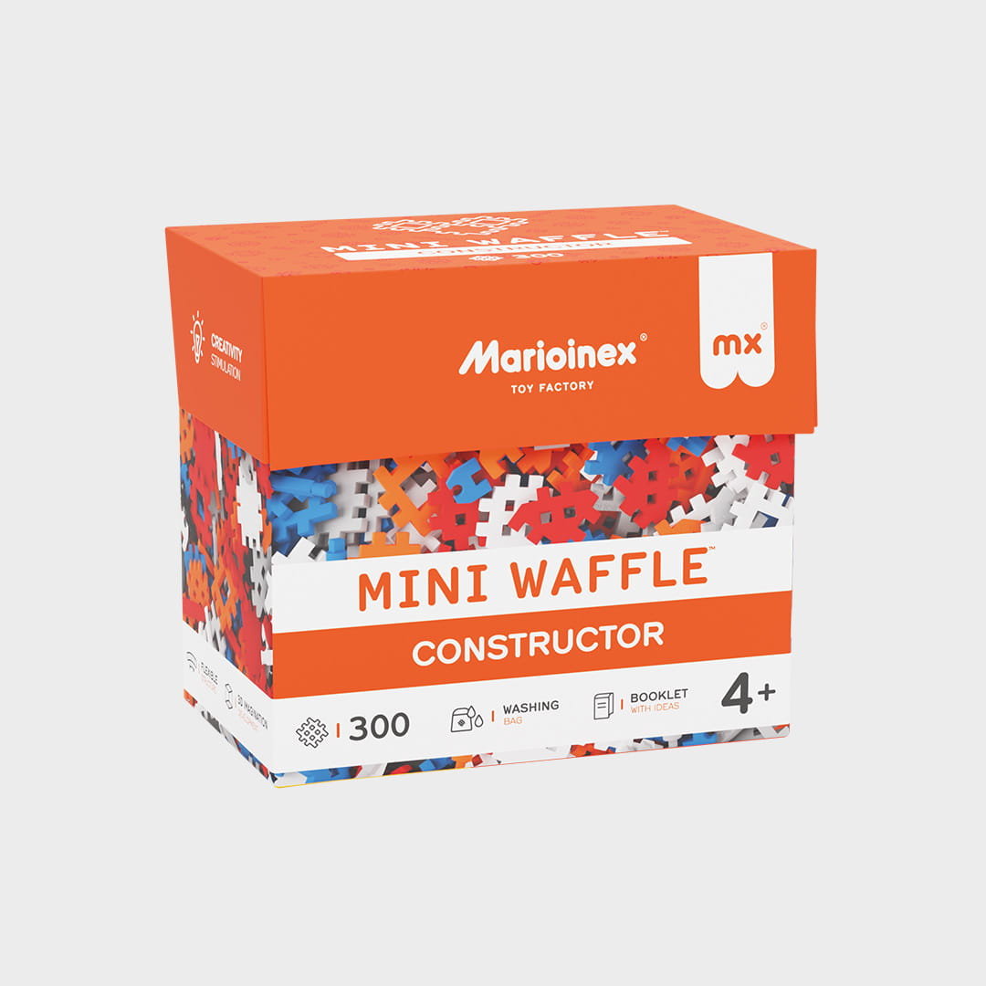 Klocki konstrukcyjne Mini Waffle Konstruktor, Marioinex, 300 elementów