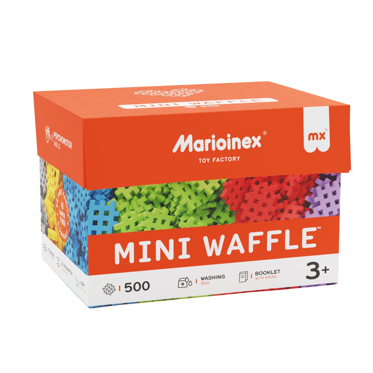 Klocki konstrukcyjne Mini Waffle, Marioinex, 500 elementów