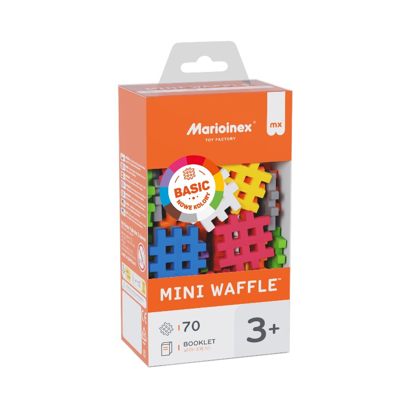 Klocki konstrukcyjne, Mini Waffle, Marioinex, 70 elementów
