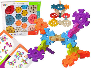 Klocki Konstrukcyjne Płatki Śniegu 52 Elementy - Lean Toys