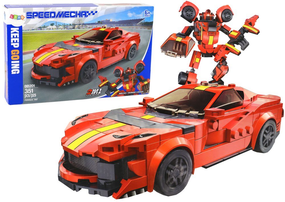 Zdjęcia - Klocki LEAN Toys  Konstrukcyjne Pojazd Auto Sportowe Robot Ferreai 812 351 El. 