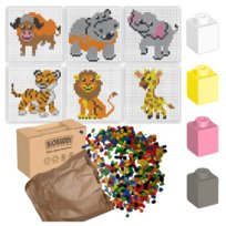 Klocki Kreatywne Edukacyjne Zestaw Pikseli Układanka Puzzle Zwierzęta