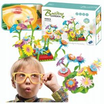 Klocki Kwiatki Konstrukcyjne Edukacyjne 2W1 Tor Kulkowy Kreatywny Ogród 99E