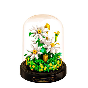 Klocki Kwiatki W Szkle Las Słoiku Makroklimat Dekoracja Prezent Stokrotka - ITIMPORT