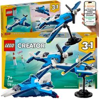 KLOCKI LEGO CREATOR 3w1 PREZENT DLA DZIECKA - STATEK POWIETRZNY SAMOLOT WYŚCIGOWY 31160 + EBOOK-1