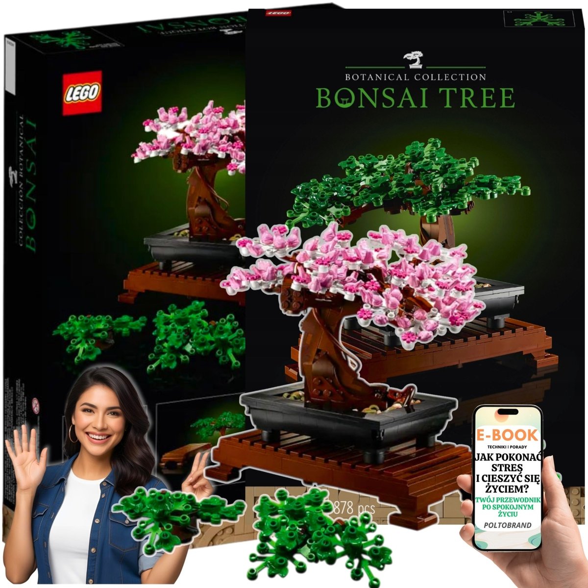 KLOCKI LEGO DRZEWKO BONSAI PREZENT DLA DZIECI I DOROSŁYCH 10281 + EBOOK-1