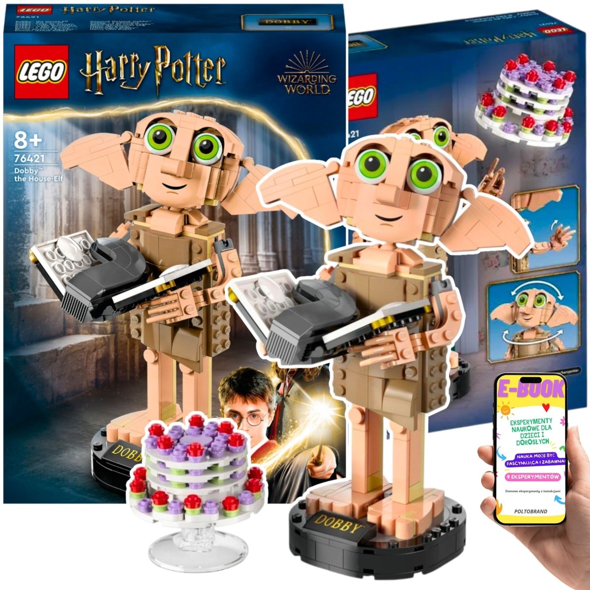 KLOCKI LEGO HARRY POTTER SKRZAT ZGREDEK DOMOWY (76421) LEGO DLA DZIECKA CHŁOPCA SYNA + EBOOK