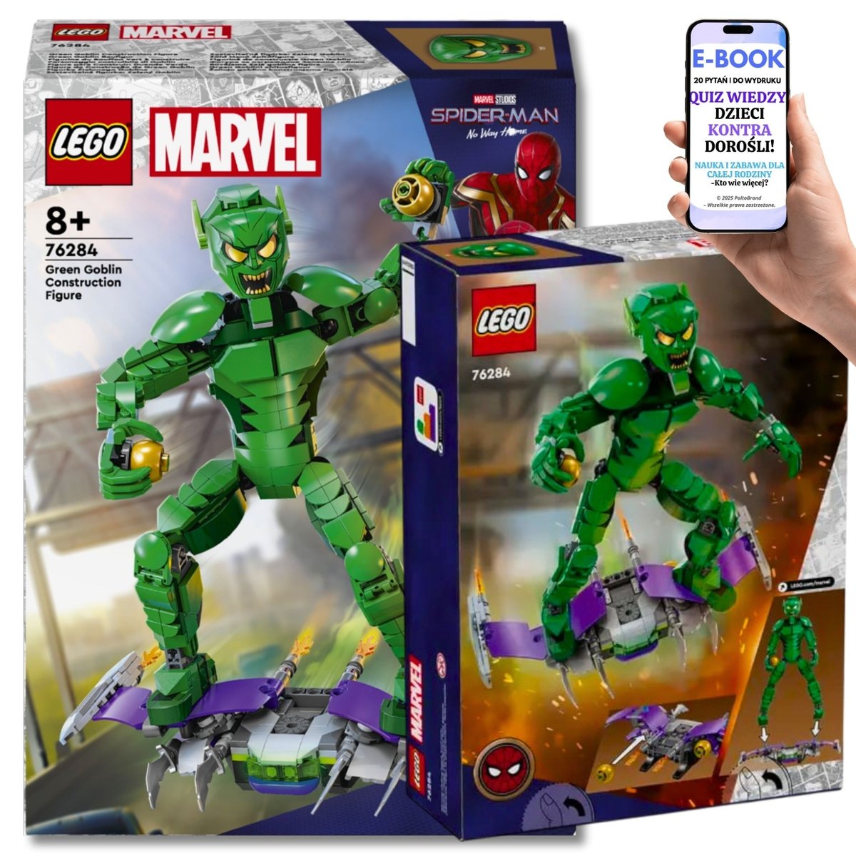 KLOCKI LEGO MARVEL Zielony Goblin KLOCKI PREZENT (76284) – Ruchoma Figurka + EBOOK-2