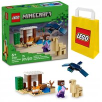 Klocki Lego Minecraft 21251 Pustynna Wyprawa Stevea Zestaw Dzieci + Torba LEGO