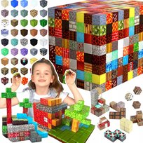 Klocki Magnetyczne 100 sztuk Mix Klocków Konstrukcyjnych + ludzik