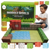 KLOCKI MAGNETYCZNE 144 elementy Minecraft Maxilow