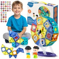 Klocki Magnetyczne 3D Dla Dzieci Ricokids, Konstrukcyjne, Zestaw Układanka + Naklejki