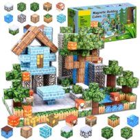 Klocki Magnetyczne 3D Kostki Konstrukcyjne Piksele Bloczki Kosteczki Zestaw Kreatywnych Klocków Budowlanych 100 el. XXL ŚWIAT